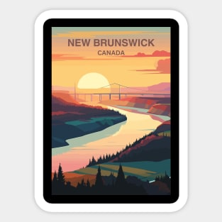 New Brunswick Canada Travel Print Wall Art, Home Décor, Gift Art Sticker